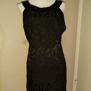 Lacy Black Mini Dress Size 14